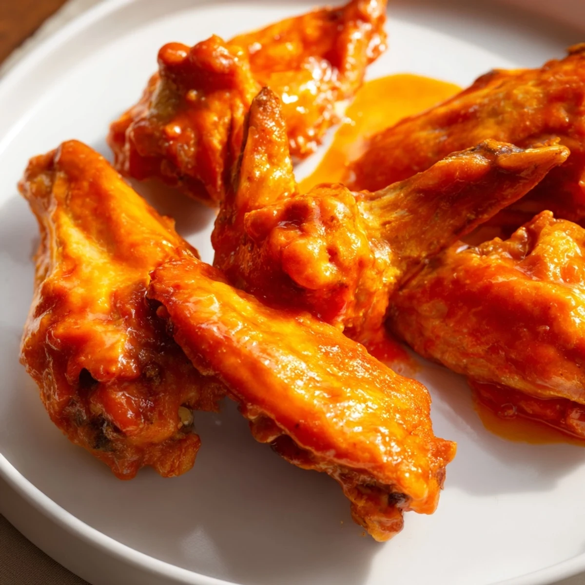 Golden brown baked chicken wings tossed in tangy Buffalo sauce, served with crisp celery and blue cheese dip.