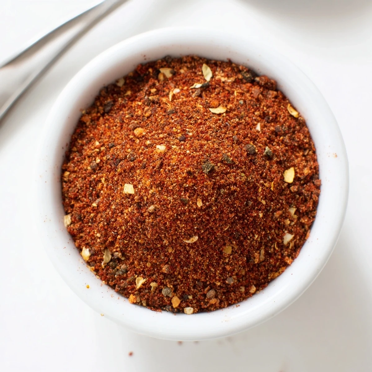 Perfectly blended Easy Homemade Taco Seasoning Mix in a clear jar, ideal for seasoning ground beef, chicken, or veggies.