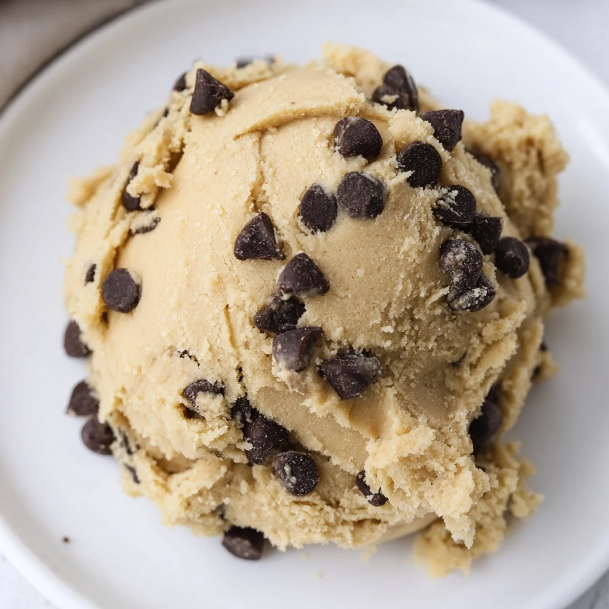 Edible keto cookie dough recipe prepared in a mixing bowl, ready for a low-carb dessert treat.