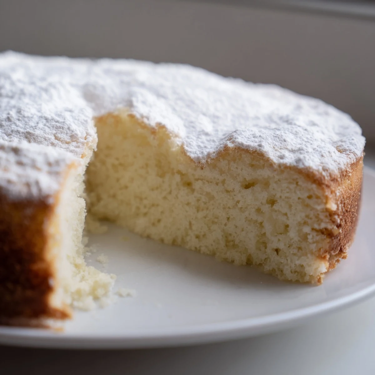 Freshly baked Fluffy Yogurt Cloud Cake cooling on a wire rack, ready to be sliced for teatime enjoyment.