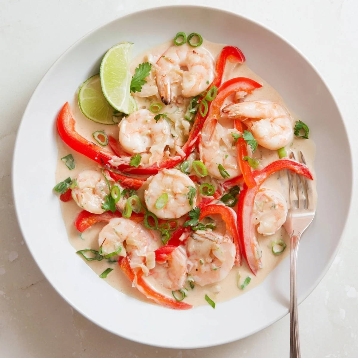 This Creamy Coconut Shrimp Buffet Style dish steams over jasmine rice, perfect for a festive family dinner setting.