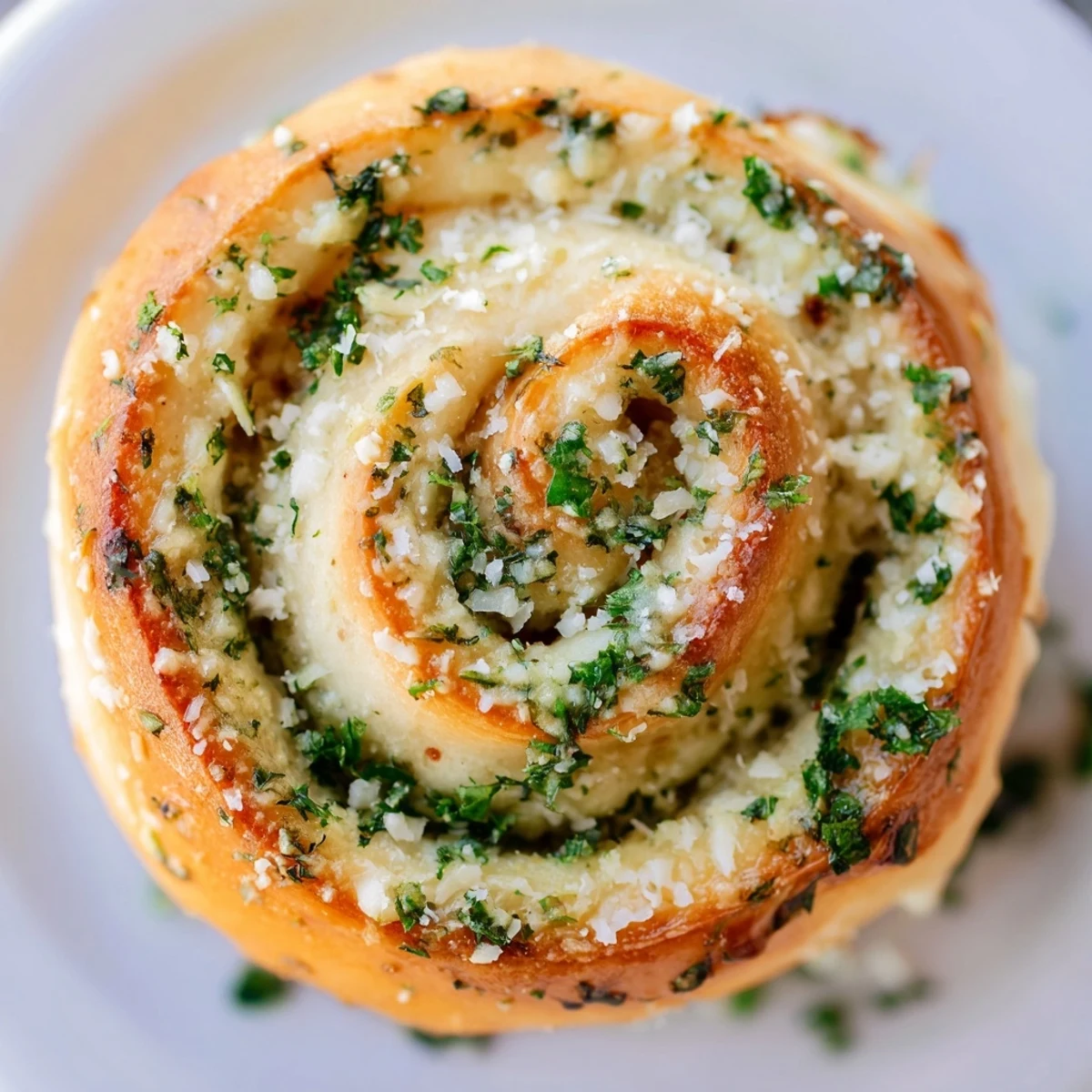 Soft homemade garlic bread rolls brushed with butter and sprinkled with Parmesan cheese