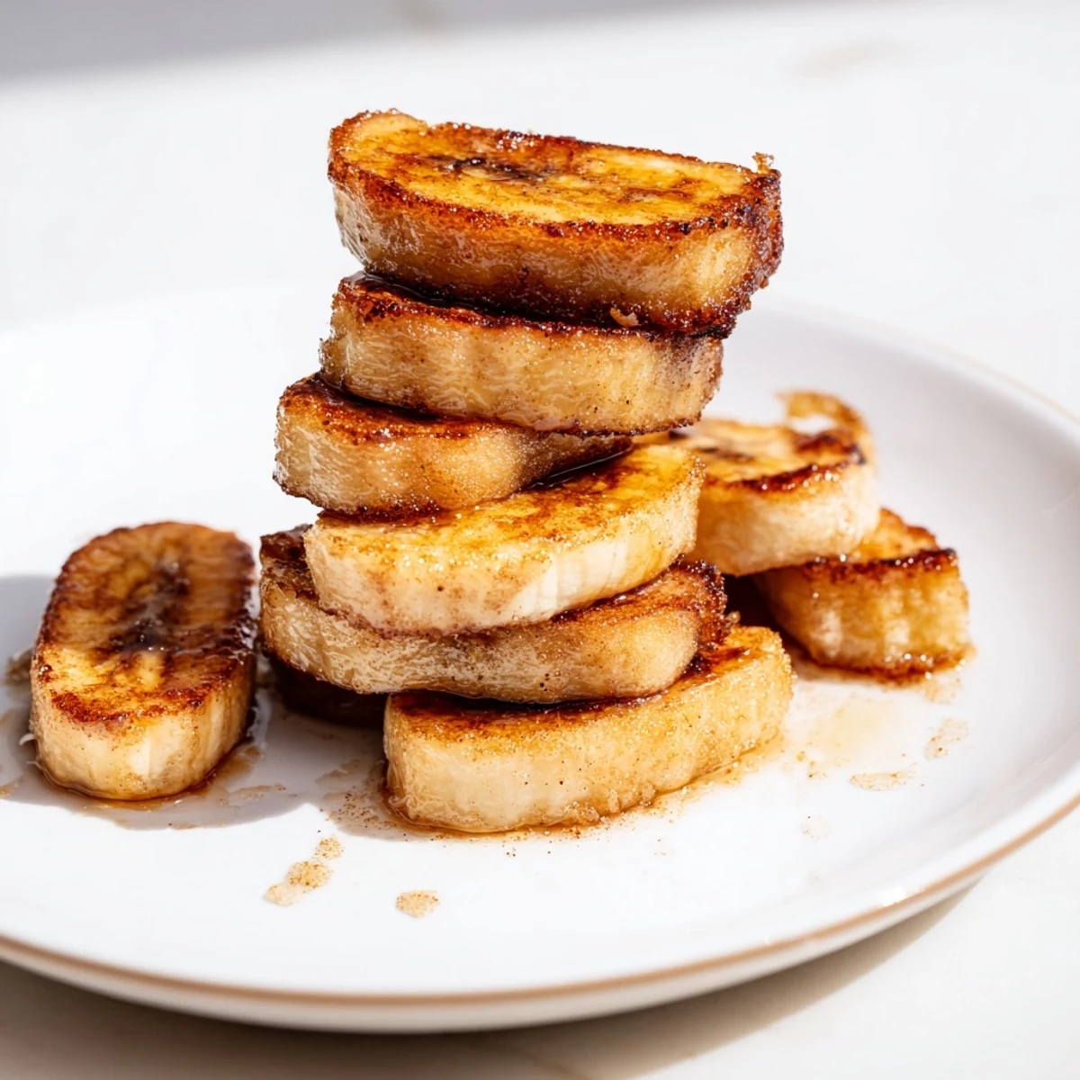 Sweet ripe bananas fried with cinnamon and brown sugar until caramelized and served warm as a treat