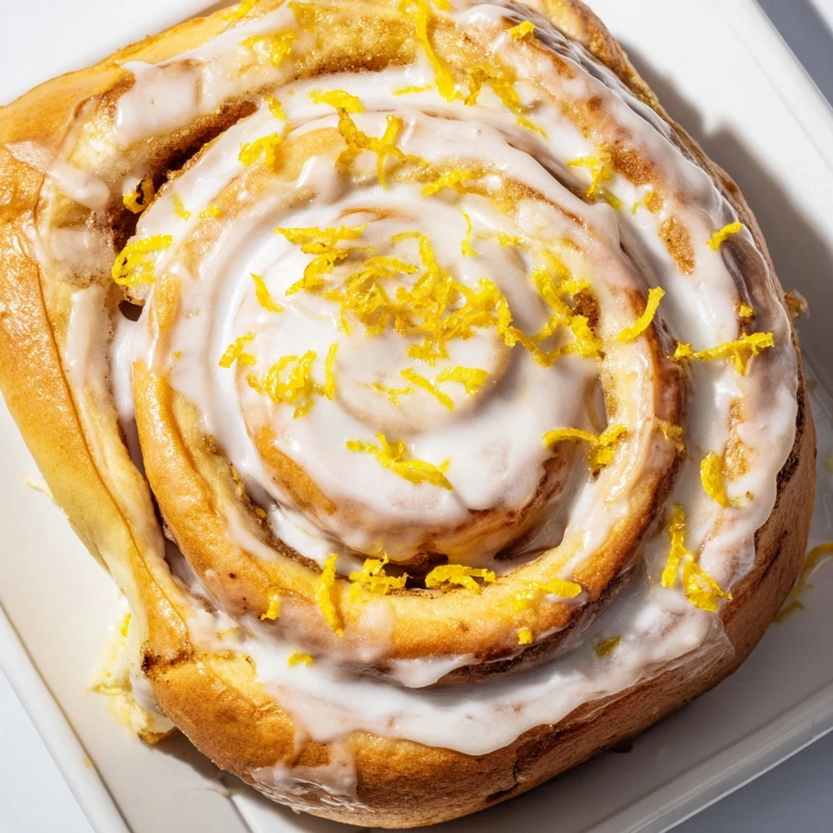 Soft fluffy lemon rolls spiraled with sweet lemon sugar filling and drizzled with icing