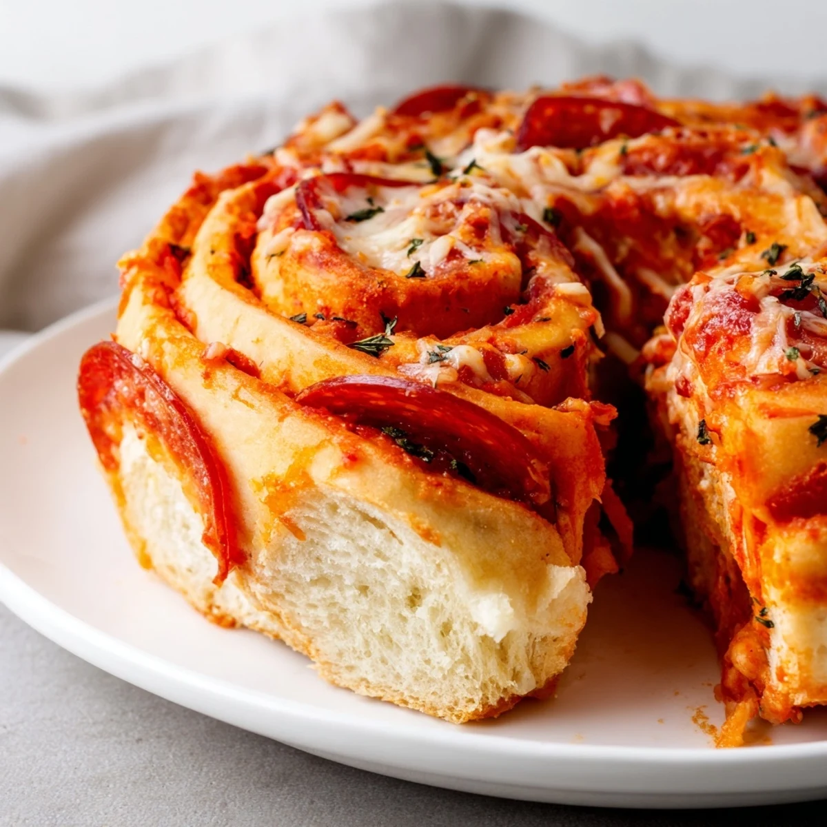 Homemade Pizza Rolls bubbling with gooey cheese, golden crust, served warm.