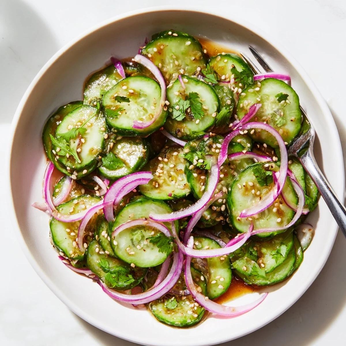 Fresh honey lime cucumber salad featuring crisp cucumber slices in a tangy lime honey dressing