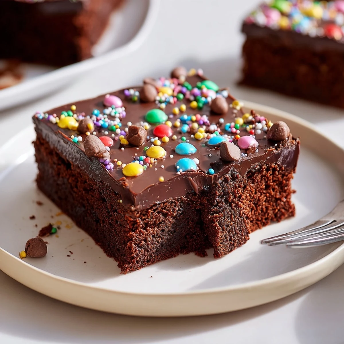 Pan of warm Gourmet Cosmic Brownies Bars cooling on wire rack