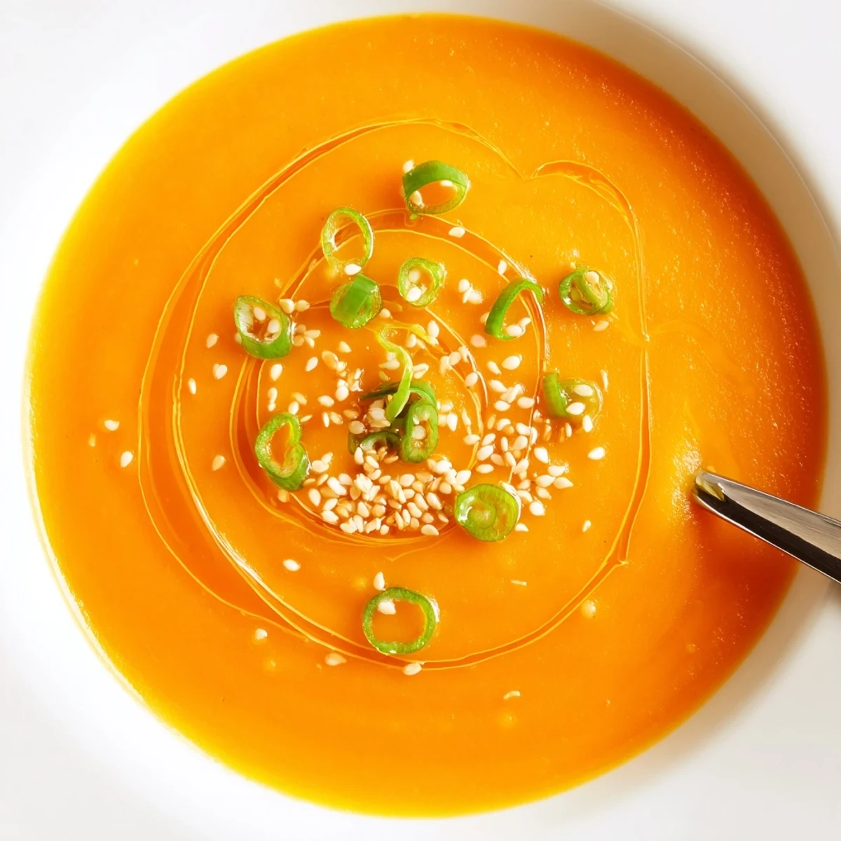 Cozy Carrot Ginger Miso Soup Recipe poured beside crusty bread, aromatic ginger scent.