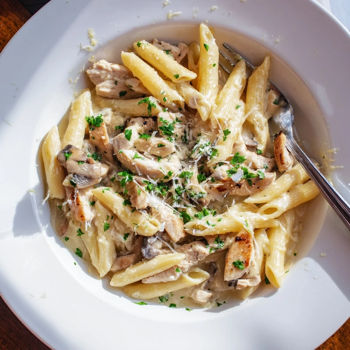 Creamy Garlic Parmesan Chicken Pasta