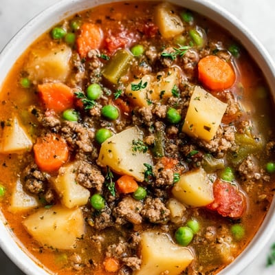 Homemade Ground Beef Potato Soup